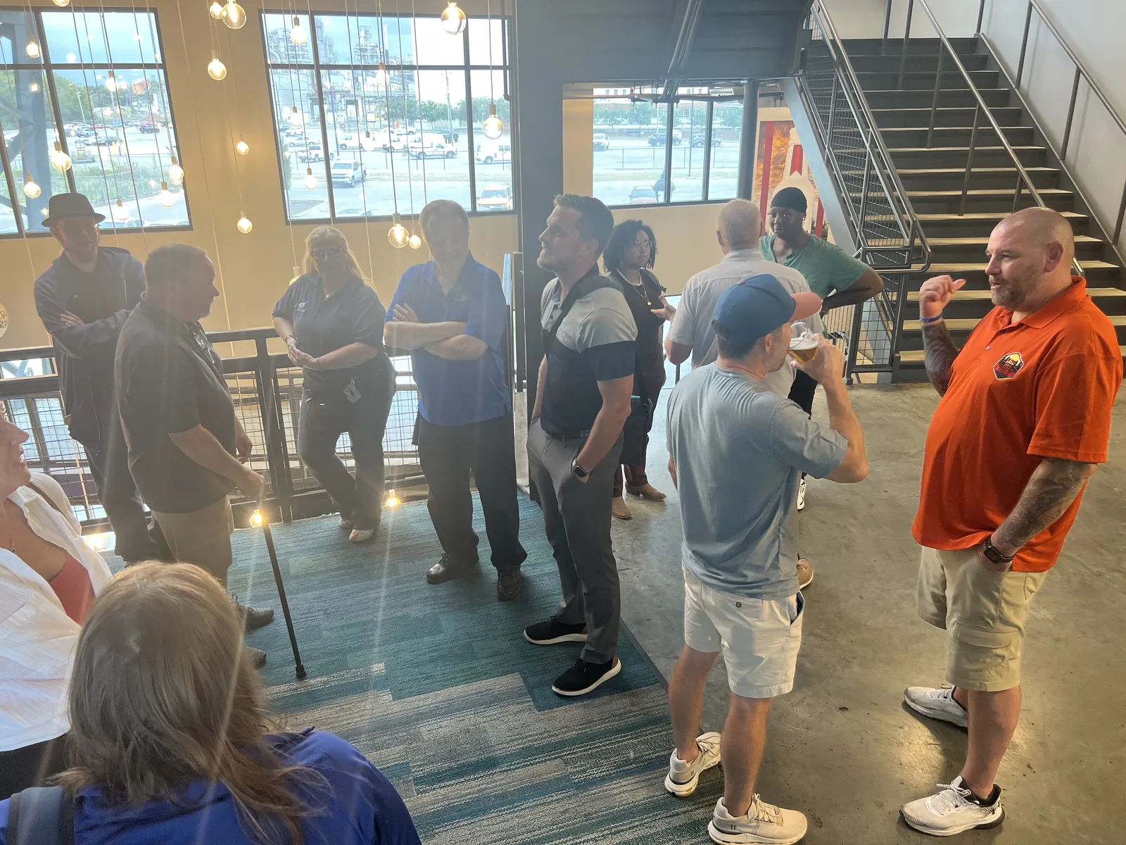 A lively group of local professionals building connections at Networking on the Nines